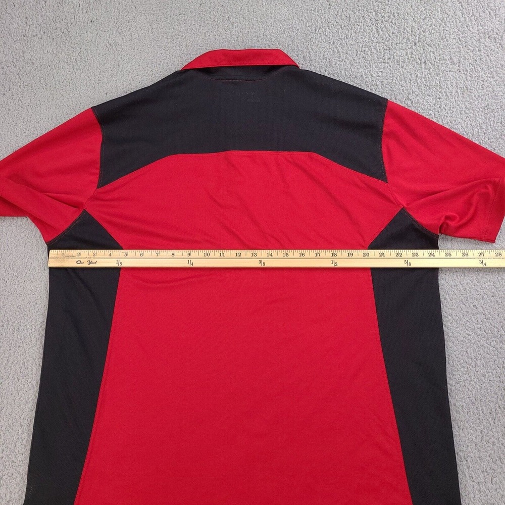 Nike Golf Polo Shirt Men’s XL Red Dri-Fit Short Sleeve Columbia Flooring Front - Picture 11 of 14